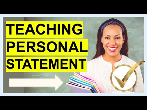 examples of teacher personal statement