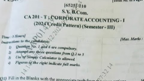 #SPPU #sybcomsem3 | December 2025 | SOLVED QUESTION PAPER 3rd semester | Question 3