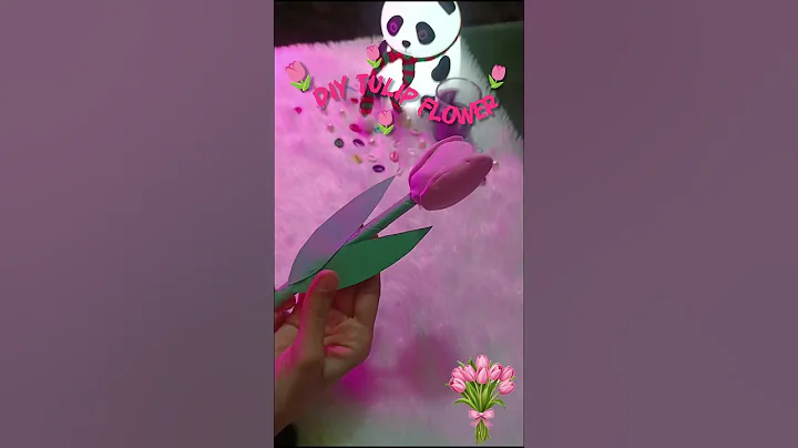 Diy Tulip flowers🌷🩷#shorts #artsywish #diy #art #tulips #aesthetic