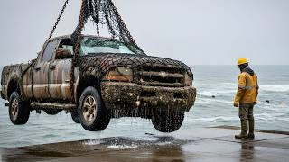 ASMR Restoration: 1991 Toyota Hilux Pulled From Seafloor → Deep Sea Teal Rebuild