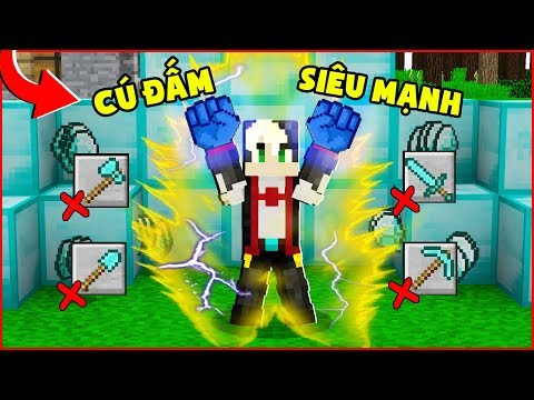NẾU REDHOOD SỞ HỮU NẮM ĐẤM SIÊU MẠNH CÓ THỂ THAY THẾ TẤT CẢ VŨ KHÍ TRONG MINECRAFT*Thử Thách Redhood