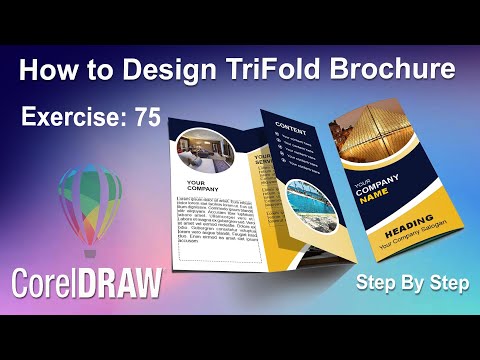 How to Design Trifold brochure in Corel Draw Exercise No. 75 | CorelDraw Tutorial | YN Tutor