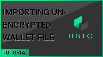 Import Un-Encrypted Private Key | Gubiq Windows