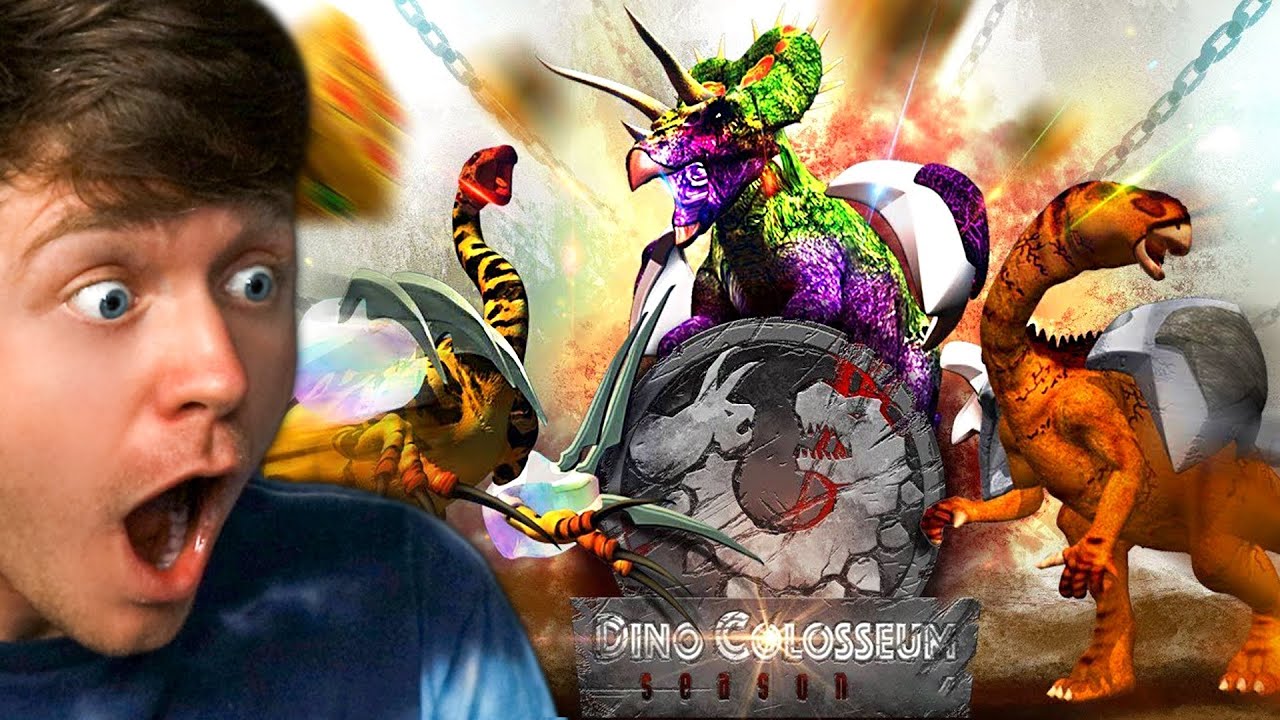 Reacting to DINOSAUR COLOSSEUM BATTLE! (Crazy)