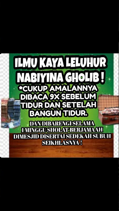 INGIN KAYA MENDADAK? AMALKAN ILMU NABI GHOLIB AS !#shorts #ilmuhikmah #wali