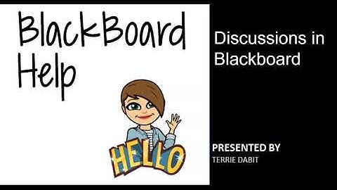 Discussions in Blackboard