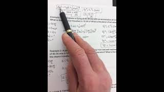 Physics 11 First Kinematic Equations Examples #1-3