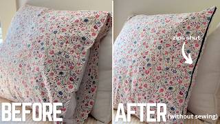 How To Add A Zipper To A Pillowcase Without Sewing Easy No-Sew Diy Pillow Tutorial