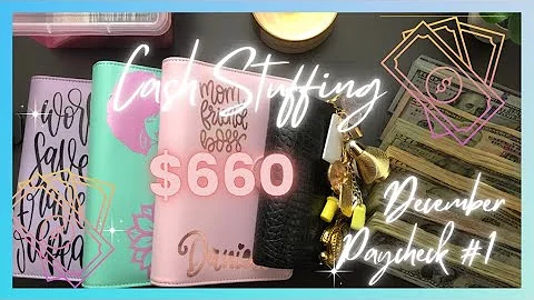 Cash Stuffing $660 💵 | December Paycheck #1 | Single Income | Low Income | EP:45