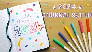 2024 BULLET JOURNAL SET UP ⭐️ New year plan with me & house tour sneak peak 👀🏡✨