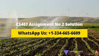 CS407 Assignment No 2 Solution 2022 | CS407 Assignment 2 Solution Spring 2022 Profile