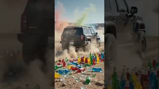 Speed SUV vs Soda Bottles! 🏎️💥 High Pressure Blast #shorts #pepsi #tucky #trickedout