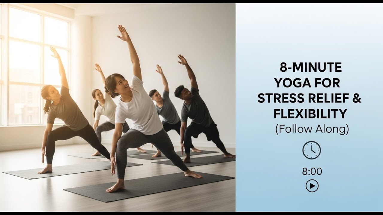 8-Minute Yoga for Stress Relief & Flexibility (Follow Along)