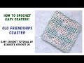How to crochet Beginner-friendly coster: Old Friendships Coaster