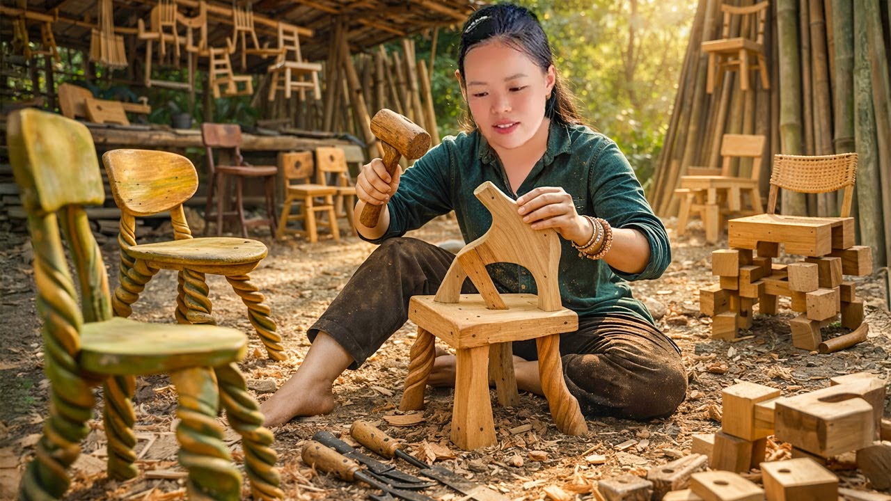 How to Make Beautiful Handmade Wooden Chairs to Sell - Live with Nature | Trieu Mai Huong