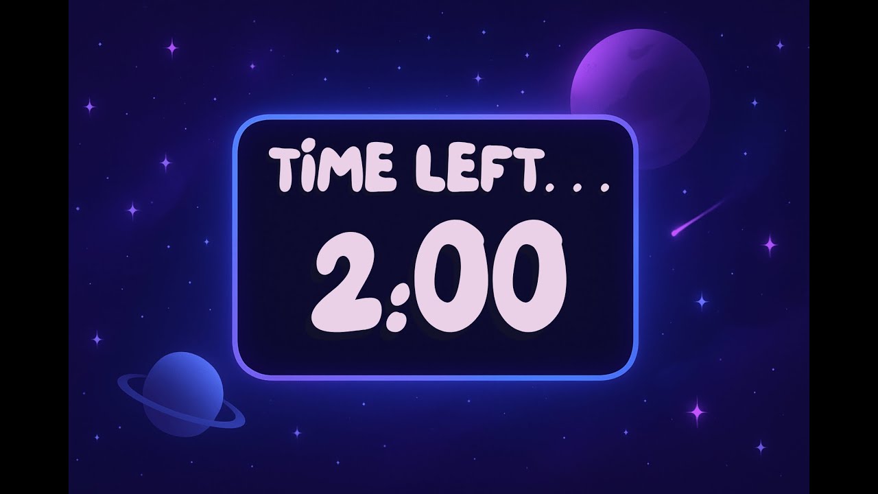 2 Minute Focus Timer | Galaxy Countdown | Study & Work | Timer’s Up ...