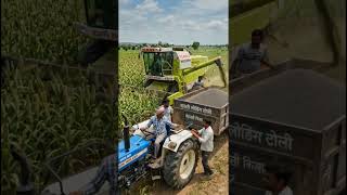 🌾 Only ₹200 Fuel! Best Mini Combine Harvester for Bajri Harvesting