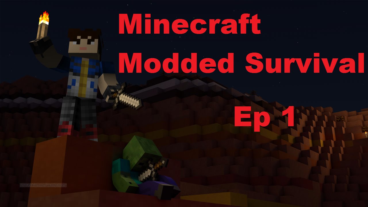 Minecraft Modded Survival 1 (ZOMBIE SURVIVAL) - YouTube
