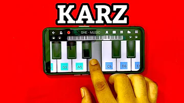 Karz Theme Music on Mobile Piano Walkband Tutorial | Piano Music | She Music