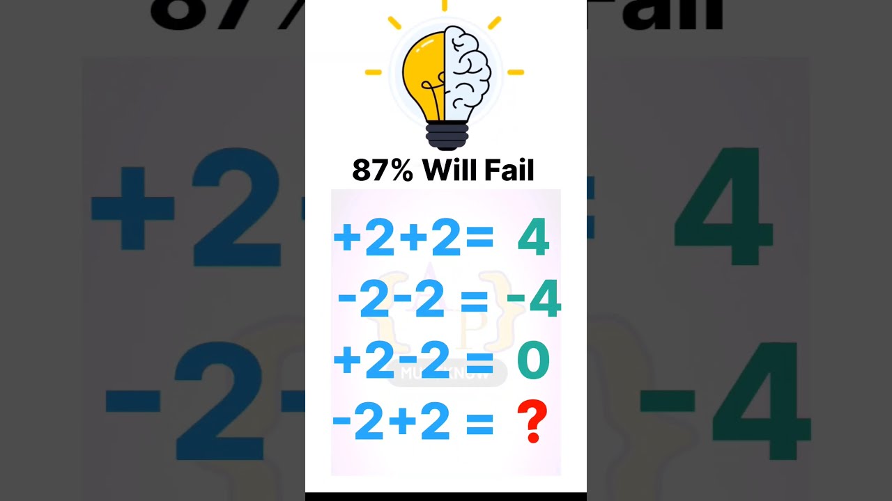 87 Will Fail Comment Your Answer Shorts Maths Mathgames Iqtest Study Kids Yt