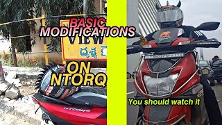 Ntorq Basic Modifications New Modifications On Ntorq 2021 Lights, Visor , Hand Guard