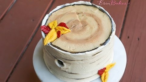 Realistic Buttercream Birch Tree Cake Tutorial