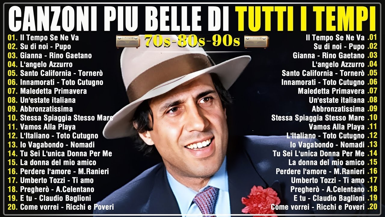 Le più belle Canzoni Italiane degli Anni 60 70 80📀Umberto Tozzi, Adriano Celentano, Ricchi e Poveri