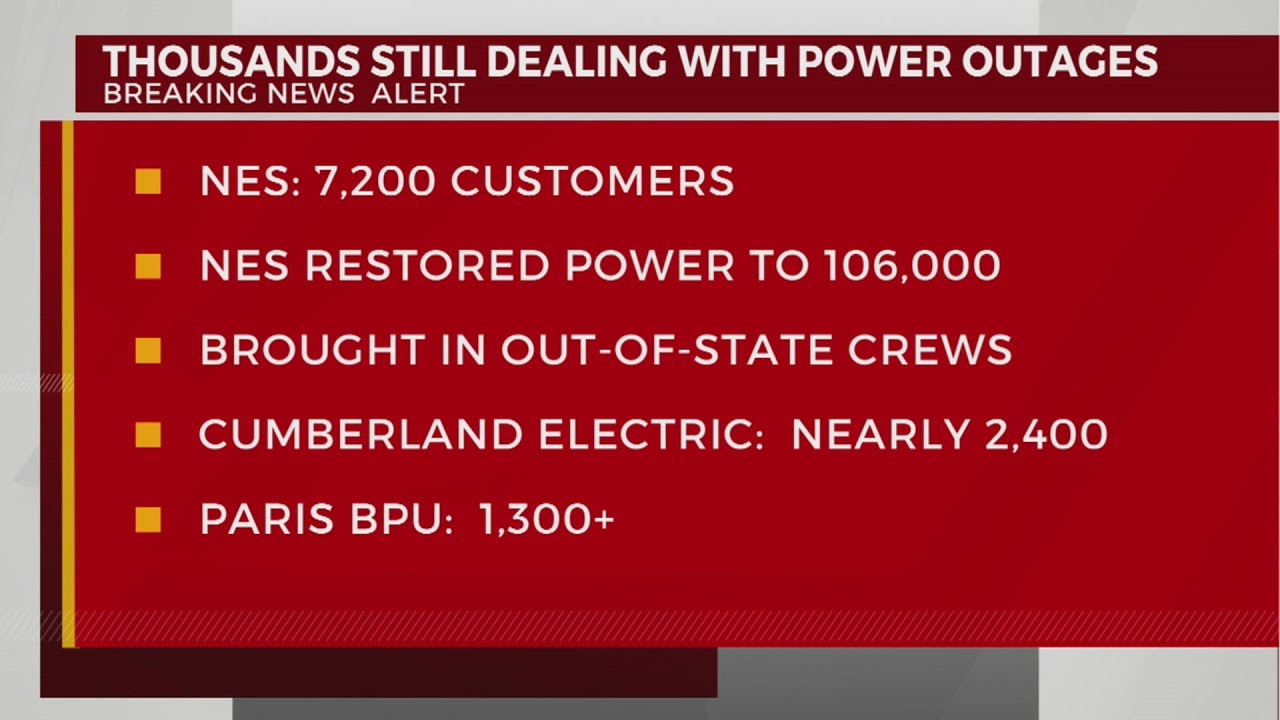 Thousands still without power in Tennessee - YouTube