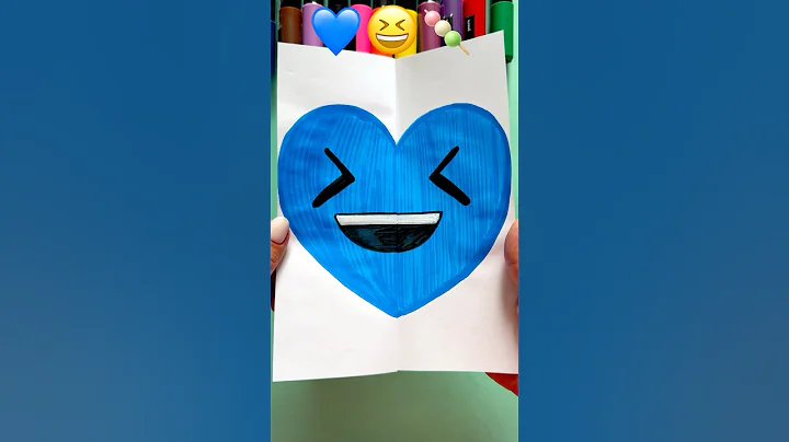 Satisfying Art 💙😆🍡 #shorts #youtubeshorts #drawing #art #emojichallenge #emojis #viral #trending