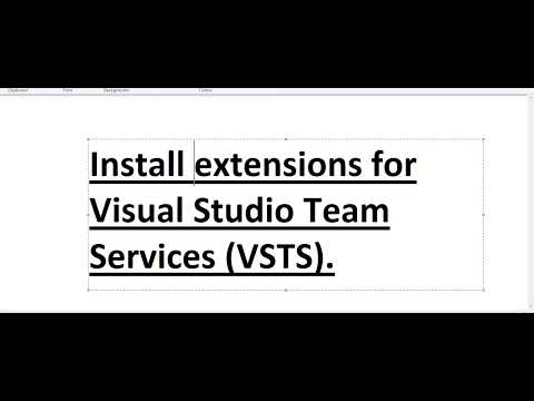 Install extensions for visual studio team services VSTS
