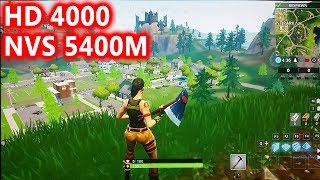 Fortnite on Intel HD 4000 vs Nvidia NVS 5400M compared (ThinkPad T430)