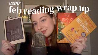 asmr | february reading wrap up (close whisper with book triggers)