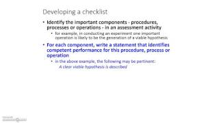 Famous Developing A Checklist Profile
