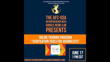 Foreign Press Correspondents: "Verification tools for Journalists"