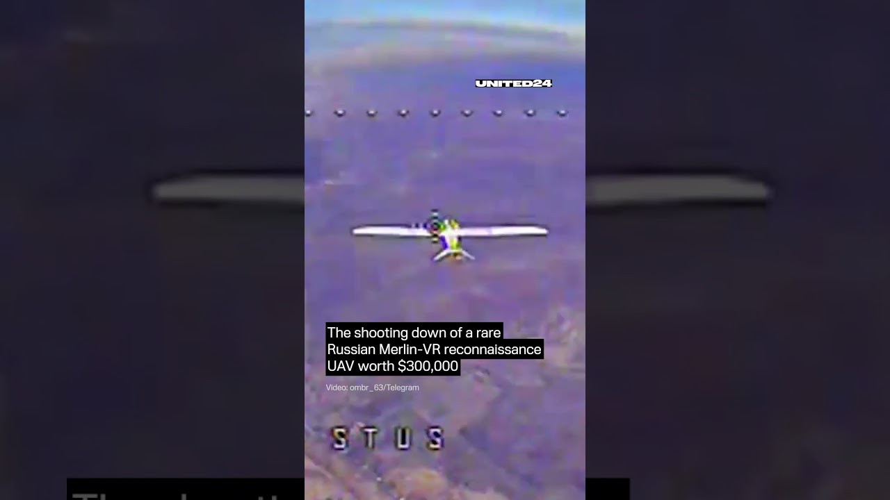 Ukrainian FPV Drone Shot Down Rare Russian Merlin UAV 