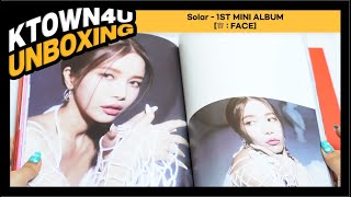 UNBOXING Solar - 1ST MINI ALBUM [容 : FACE]  | 솔라 첫 미니 앨범 언박싱