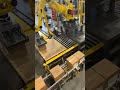 Industrial Palletizer Stacking Cartons with Slip Sheets | Factory Automation