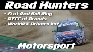 F1 at Red Bull Ring, BTCC at Brands Hatch and World Rallycross Round 1 Drivers list