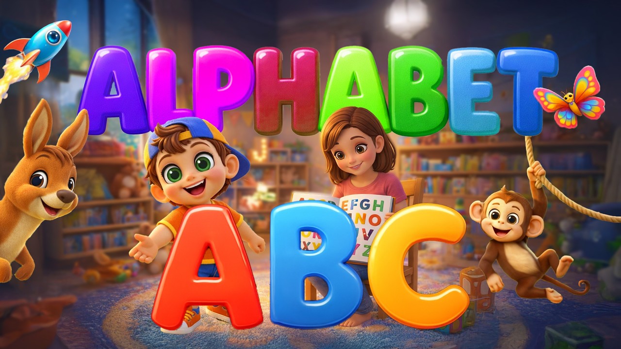 ABC Alphabet Song | E Is for Elephant 🐘 | Phonics & First Words for Kids