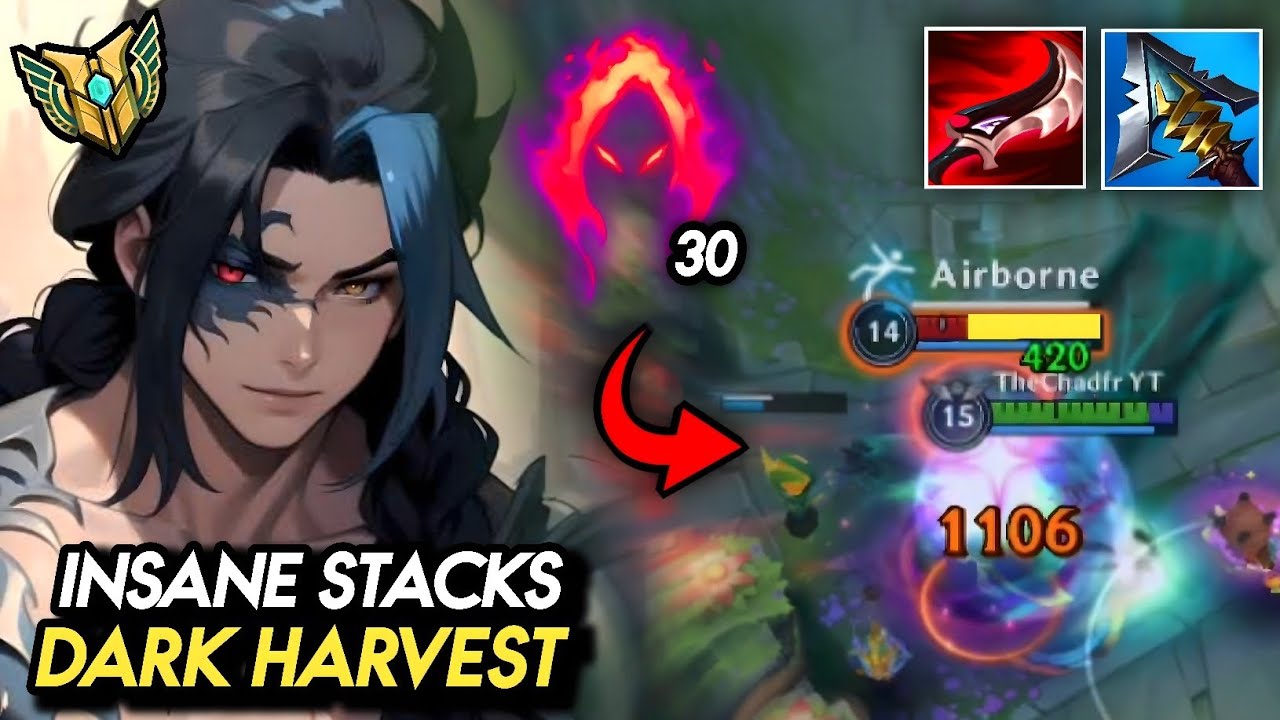 THE MOST DARK HARVEST STACKS I'VE GOTTEN ON RED KAYN! (ONE-SHOT BURST DAMAGE) | Wild Rift