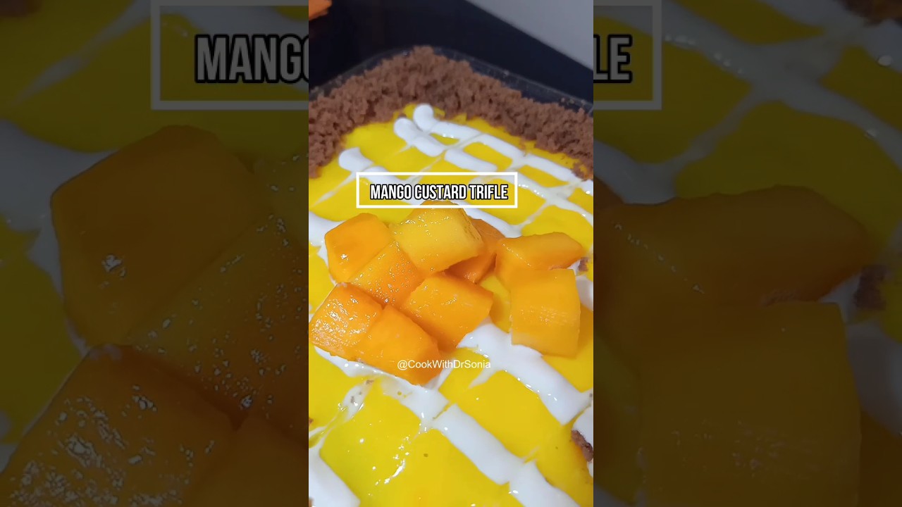 Mango custard trifle recipe | How to make mango dessert 