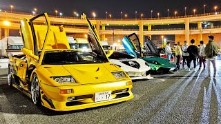 LAMBORGHINI DIABLO CRASHES JAPANESE CAR MEET! - YouTube