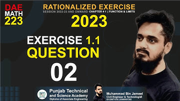 DAE MATH 223 Chapter no 1 Exercise no 1.1 Question no 2