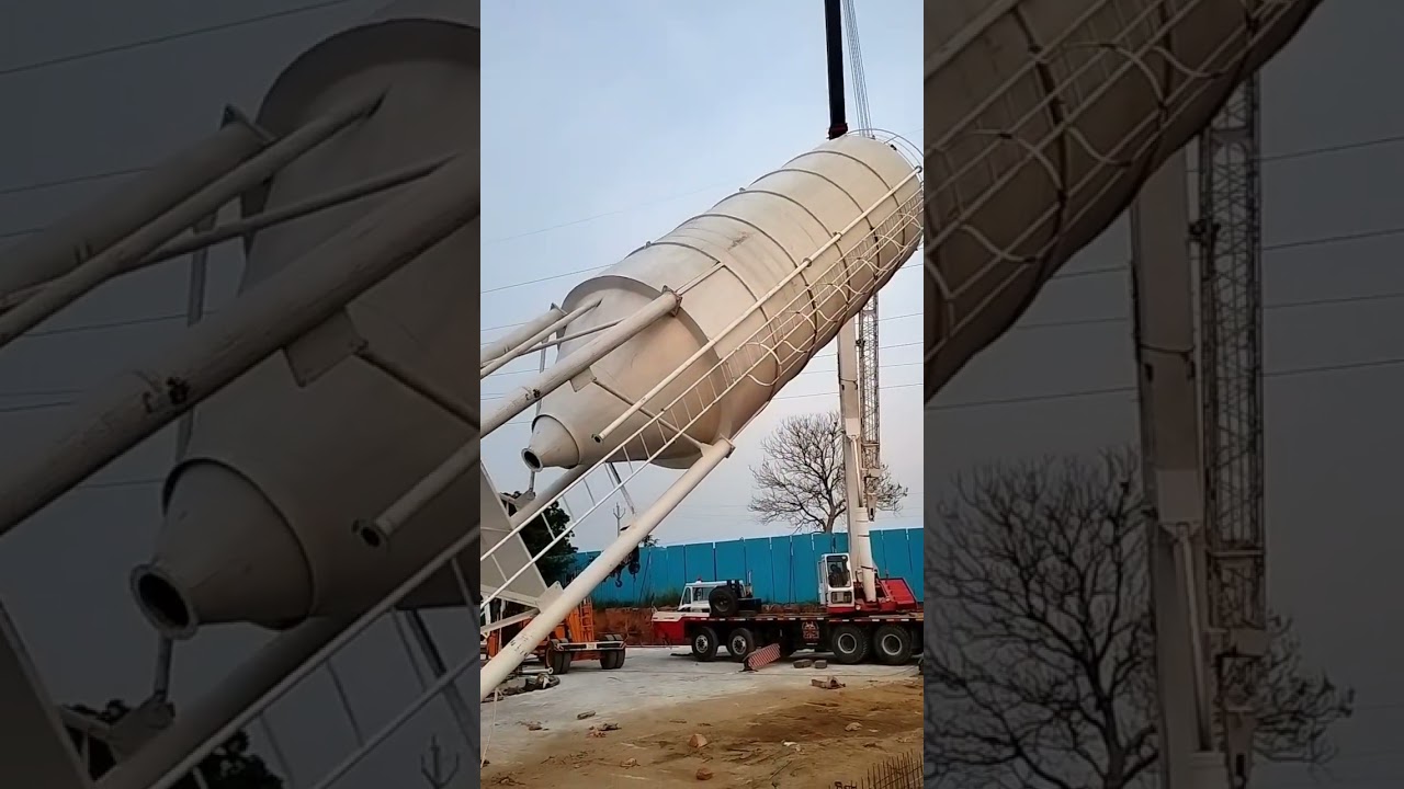 Lifting of Cement /GGBS/Fly Ash  Silo from The Ground Level