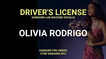 Olivia Rodrigo - Drivers License ( KARAOKE with BACKING VOCALS )