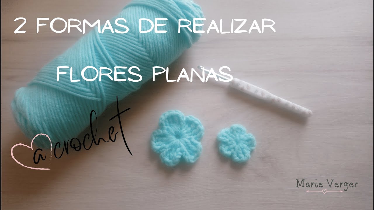 2 Formas de hacer las flores planas a crochet