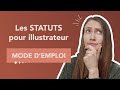 Illustrateur : les différents statuts possibles