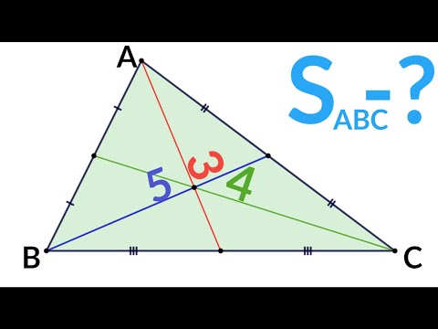 Сможешь найти площадь треугольника зная длины его медиан?