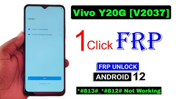 Vivo Y20G Frp Bypass Android 12 | Vivo Y20G (V2037) Google Account Remove Without Pc 100% Free