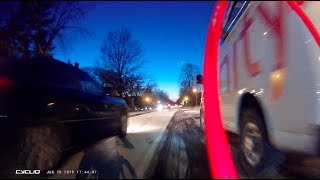 Xfinity Van in the Bike Lane